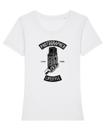 Photographer Lifestyle Black Tricou mânecă scurtă guler larg fitted Damă Expresser