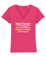 MATH TEACHER Tricou mânecă scurtă guler V Damă Evoker