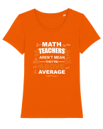 MATH TEACHER Tricou mânecă scurtă guler larg fitted Damă Expresser