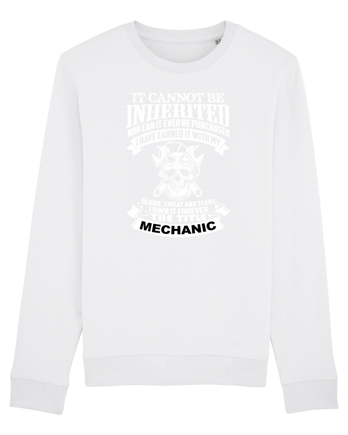 Bluză mânecă lungă Unisex Rise White