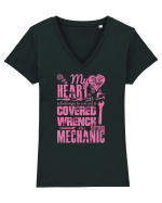 MECHANIC Tricou mânecă scurtă guler V Damă Evoker