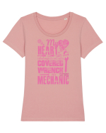 MECHANIC Tricou mânecă scurtă guler larg fitted Damă Expresser