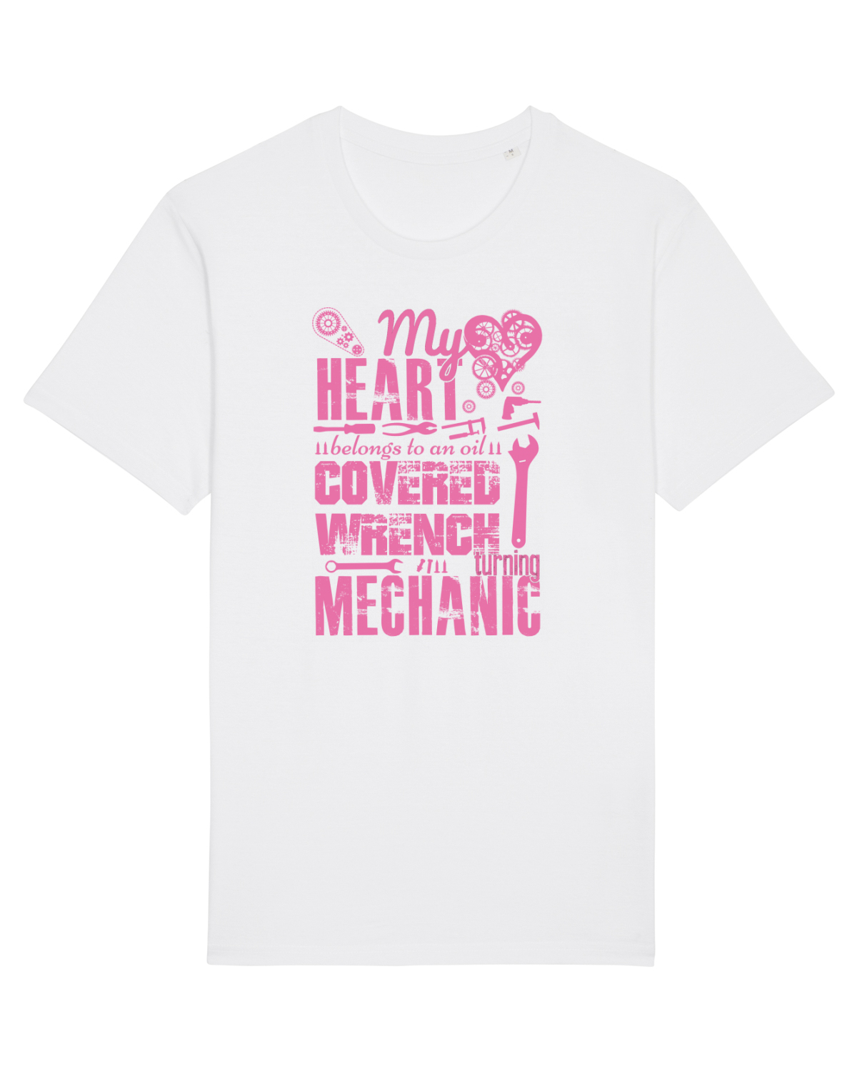 Tricou mânecă scurtă Unisex Rocker White