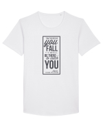 Wken You Fall (black) Tricou mânecă scurtă guler larg Bărbat Skater