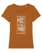 Wken You Fall (white) Tricou mânecă scurtă guler larg fitted Damă Expresser