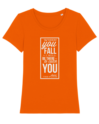 Wken You Fall (white) Bright Orange