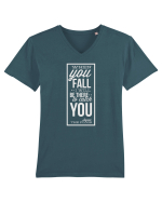 Wken You Fall (white) Tricou mânecă scurtă guler V Bărbat Presenter