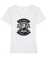 Pirates Football Club Black Tricou mânecă scurtă guler larg fitted Damă Expresser