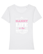 NANNY Tricou mânecă scurtă guler larg fitted Damă Expresser