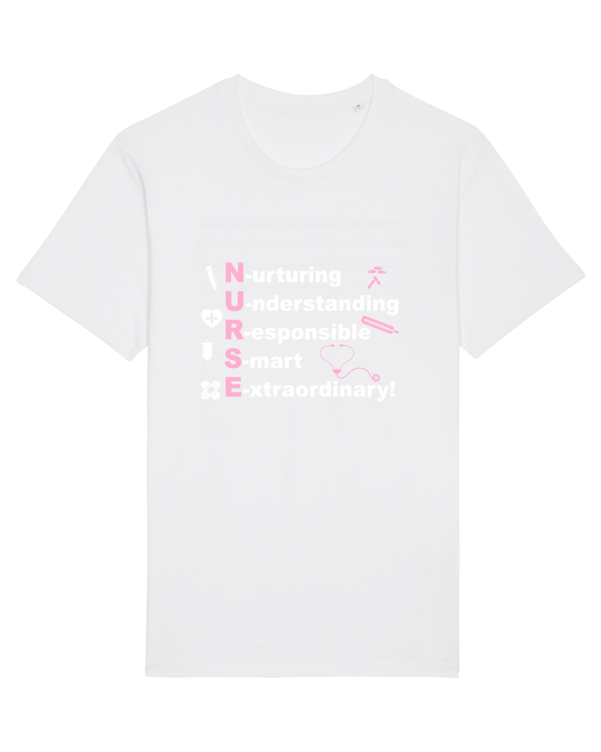 Tricou mânecă scurtă Unisex Rocker White