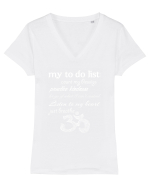 YOGA Tricou mânecă scurtă guler V Damă Evoker