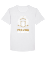 PRAYING GRANDMA Tricou mânecă scurtă guler larg Bărbat Skater