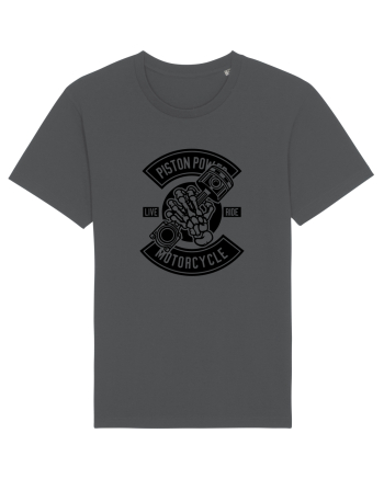 Piston Skull Motorcycle Black Anthracite