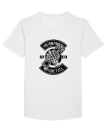 Piston Skull Motorcycle Black Tricou mânecă scurtă guler larg Bărbat Skater