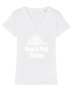 PUG Tricou mânecă scurtă guler V Damă Evoker