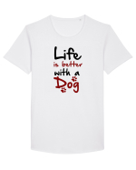 DOG Tricou mânecă scurtă guler larg Bărbat Skater