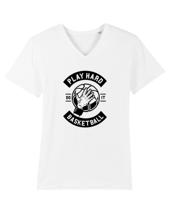 Play Hard Basketball Black White