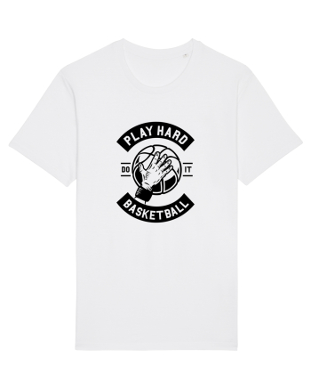 Play Hard Basketball Black White
