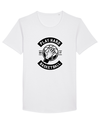 Play Hard Basketball Black White