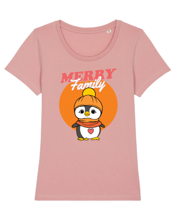 Pentru Crăciun în familie - Familia veselă, pinguin cu fular Canyon Pink