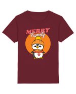 Pentru Crăciun în familie - Familia veselă, pinguin cu fular Tricou mânecă scurtă  Copii Mini Creator