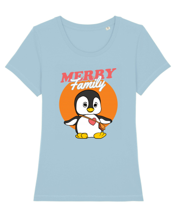 Pentru Crăciun în familie - Familia veselă, pinguin cu geantă Sky Blue