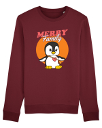 Pentru Crăciun în familie - Familia veselă, pinguin cu geantă Bluză mânecă lungă Unisex Rise