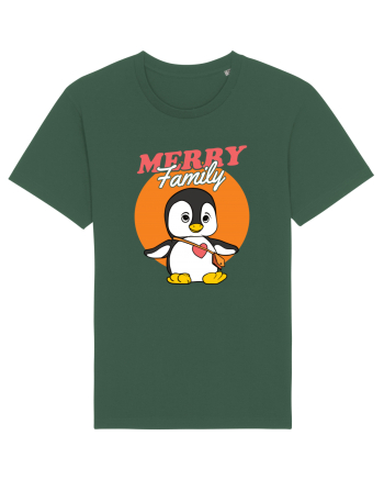 Pentru Crăciun în familie - Familia veselă, pinguin cu geantă Bottle Green