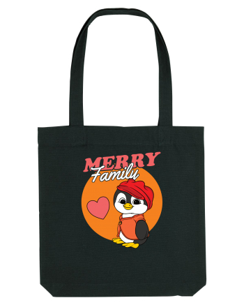 Pentru Crăciun în familie - Familia veselă, pinguin cu șapcă Black