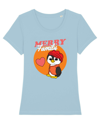 Pentru Crăciun în familie - Familia veselă, pinguin cu șapcă Sky Blue