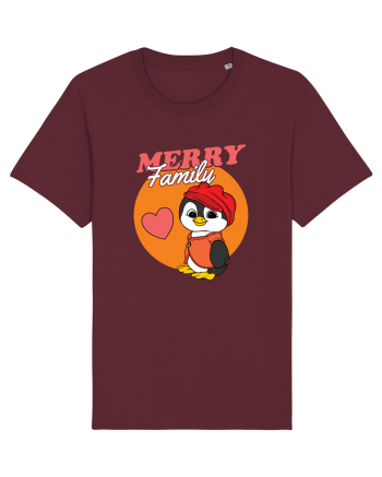 Pentru Crăciun în familie - Familia veselă, pinguin cu șapcă Burgundy