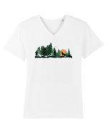 Wild forest Tricou mânecă scurtă guler V Bărbat Presenter