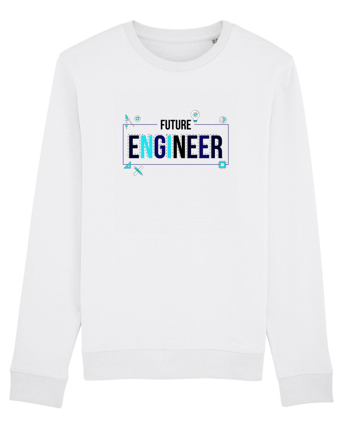 Bluză mânecă lungă Unisex Rise White