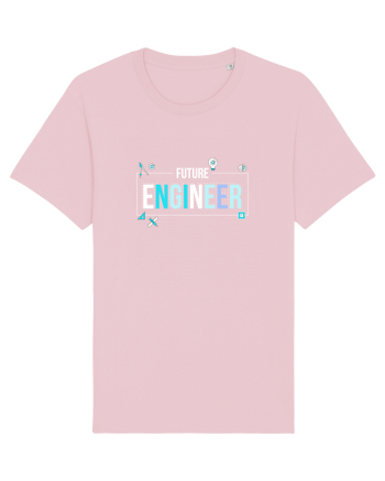 Viitor Inginer - Elemente (alb) Cotton Pink