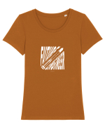Viitor Inginer - Rachetă (alb) Tricou mânecă scurtă guler larg fitted Damă Expresser