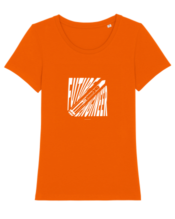 Viitor Inginer - Rachetă (alb) Bright Orange