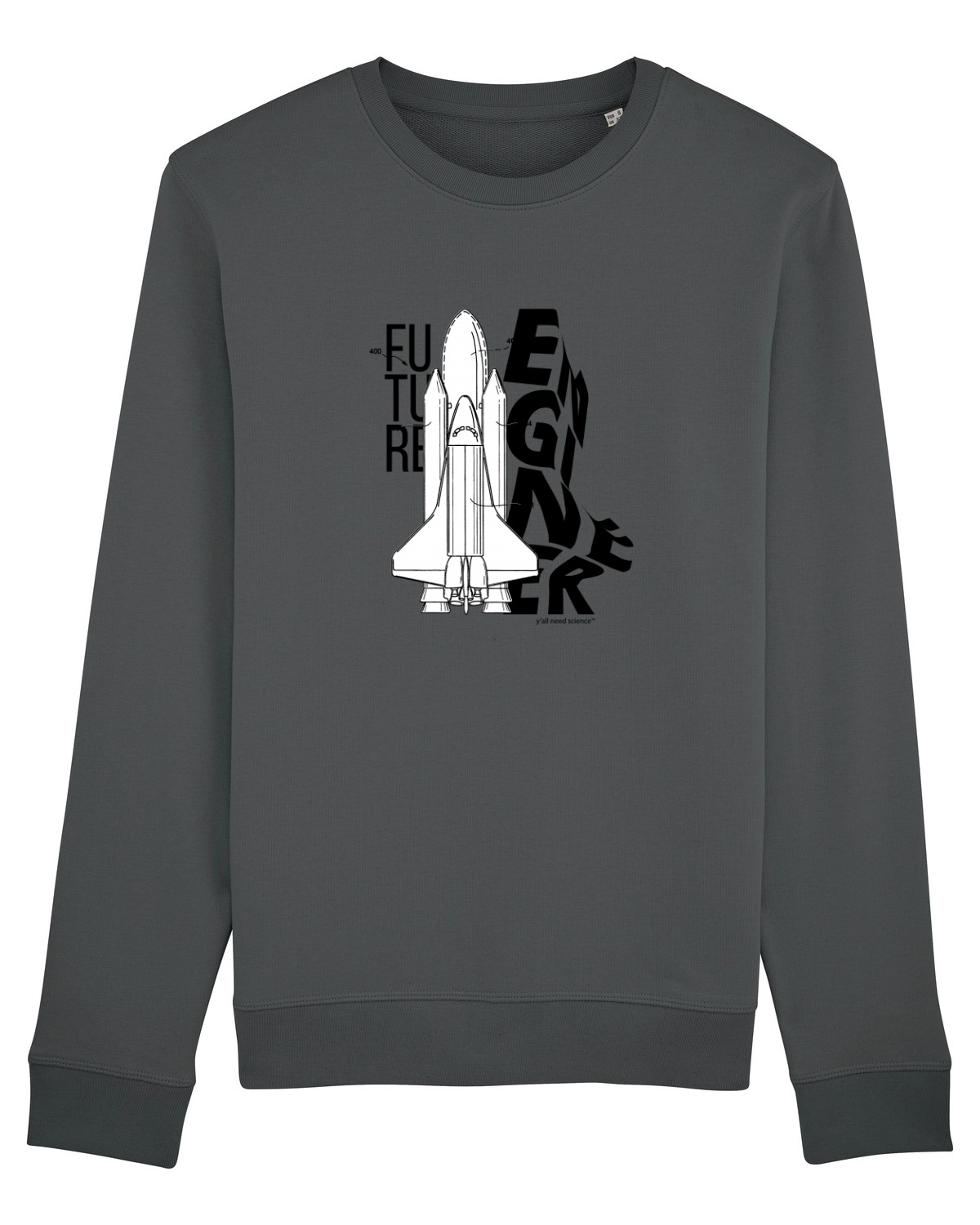 Bluză mânecă lungă Unisex Rise Anthracite