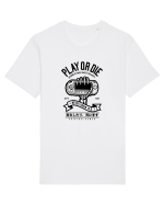 Play or Die Skeleton Black Tricou mânecă scurtă Unisex Rocker