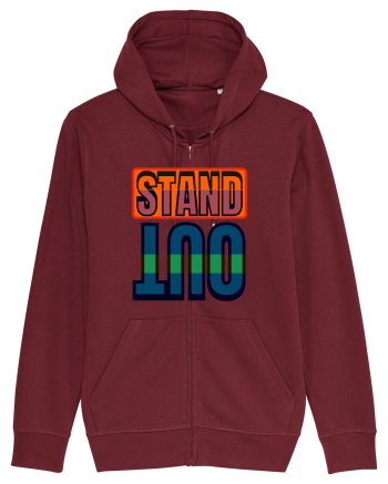 Stand Out. Motivational Quote Burgundy