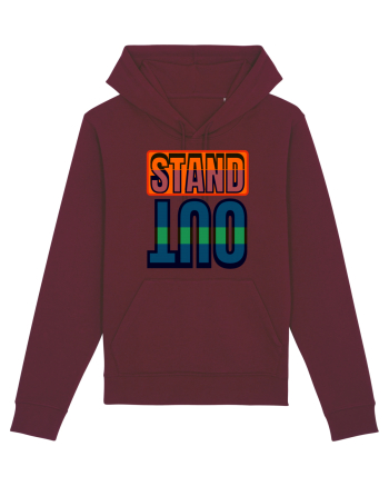 Stand Out. Motivational Quote Burgundy