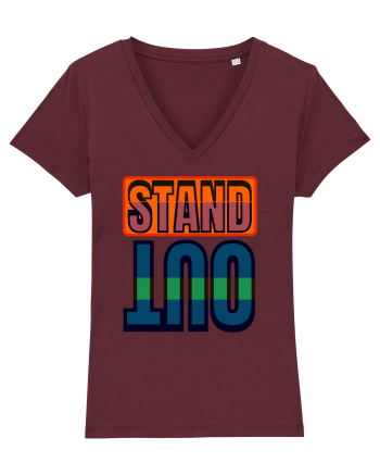 Stand Out. Motivational Quote Burgundy