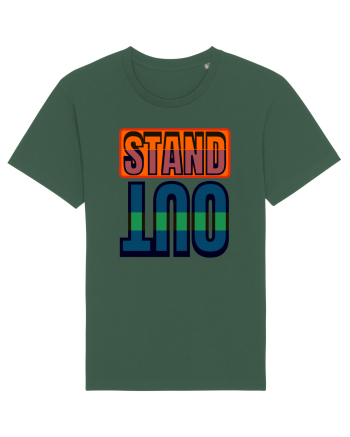 Stand Out. Motivational Quote Bottle Green