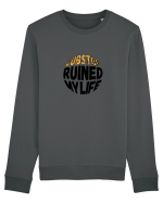 Dubstep Ruined My Life (sferă) Bluză mânecă lungă Unisex Rise