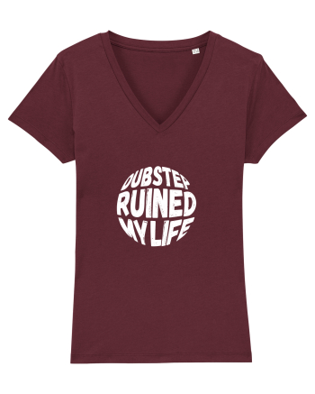 Dubstep Ruined My Life (sferă) alb Burgundy