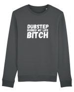 Dubstep Ruined My Life B**ch (alb) Bluză mânecă lungă Unisex Rise