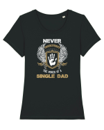 SINGLE DAD Tricou mânecă scurtă guler larg fitted Damă Expresser