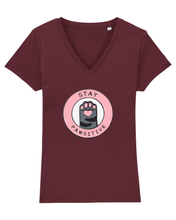 Stay pawsitive Burgundy
