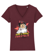 Have a funky Christmas Tricou mânecă scurtă guler V Damă Evoker