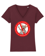 Experiment on humans Tricou mânecă scurtă guler V Damă Evoker