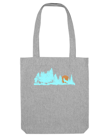 Lup urlând la luna Heather Grey